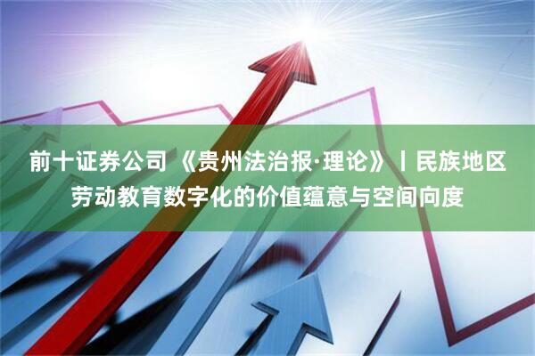 前十证券公司 《贵州法治报·理论》丨民族地区劳动教育数字化的价值蕴意与空间向度